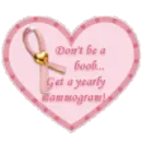 Heart w/tex & pink ribbon