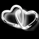 cute white hearts
