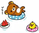 rilakkuma swims