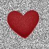 blood stain heart with dots