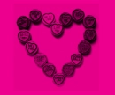 punk pink and black candy heart