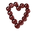 pale red peble heart