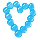 blue peble heart