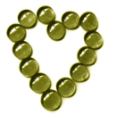 yellow peble heart