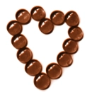 orange peble heart