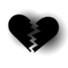 black broken heart