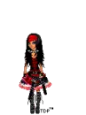 black and red doll