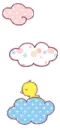 Chick on clouds