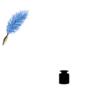 Tony blue feather ink