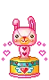 kawaii bear LOVE stamp