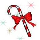 Candy Cane with Sparkle