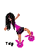 pink and black chick