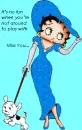 betty boop playing with puppy
