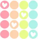 Colorful Dots and Hearts
