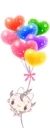 KAWAII BABY AND BALLOONS
