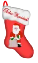 Santa Stocking W/tex