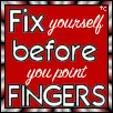 Pointing fingers