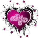 kristina pink animated heart