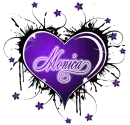 monica purple animated heart