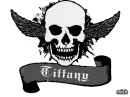 tiffany black skull