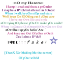 For My Haters