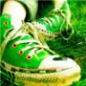 Green shoes