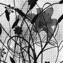 black and white flower mess