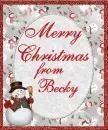 merry christmas from becky
