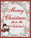 merry christmas from the nicholsons