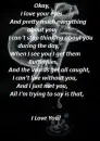 Just Saying, I love you