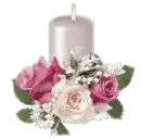 Candle w/rose