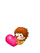 little boy with a heart