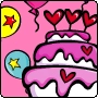 cute kawaii birthday cake