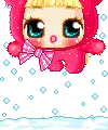 cute kawaii pink teddy girl