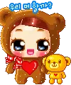 cute kawaii teddy bear girl
