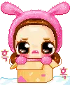 cute kawaii pink bunny girl
