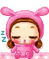 cute kawaii pink bunny girl