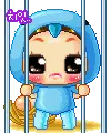 cute kawaii blue penguin girl