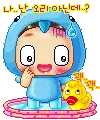 cute kawaii blue penguin girl