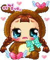 cute kawaii teddy bear girl