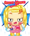 cute kawaii curly blonde girl