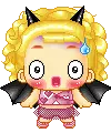 cute kawaii curly blonde girl