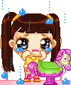 cute kawaii brunette girl