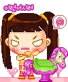 cute kawaii brunette girl