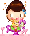 cute kawaii brunette girl