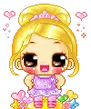 cute kawaii blonde ballerine girl