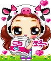 cute kawaii cow girl girl