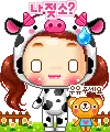 cute kawaii cow girl 