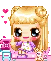 cute kawaii blonde girl