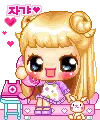 cute kawaii blonde girl